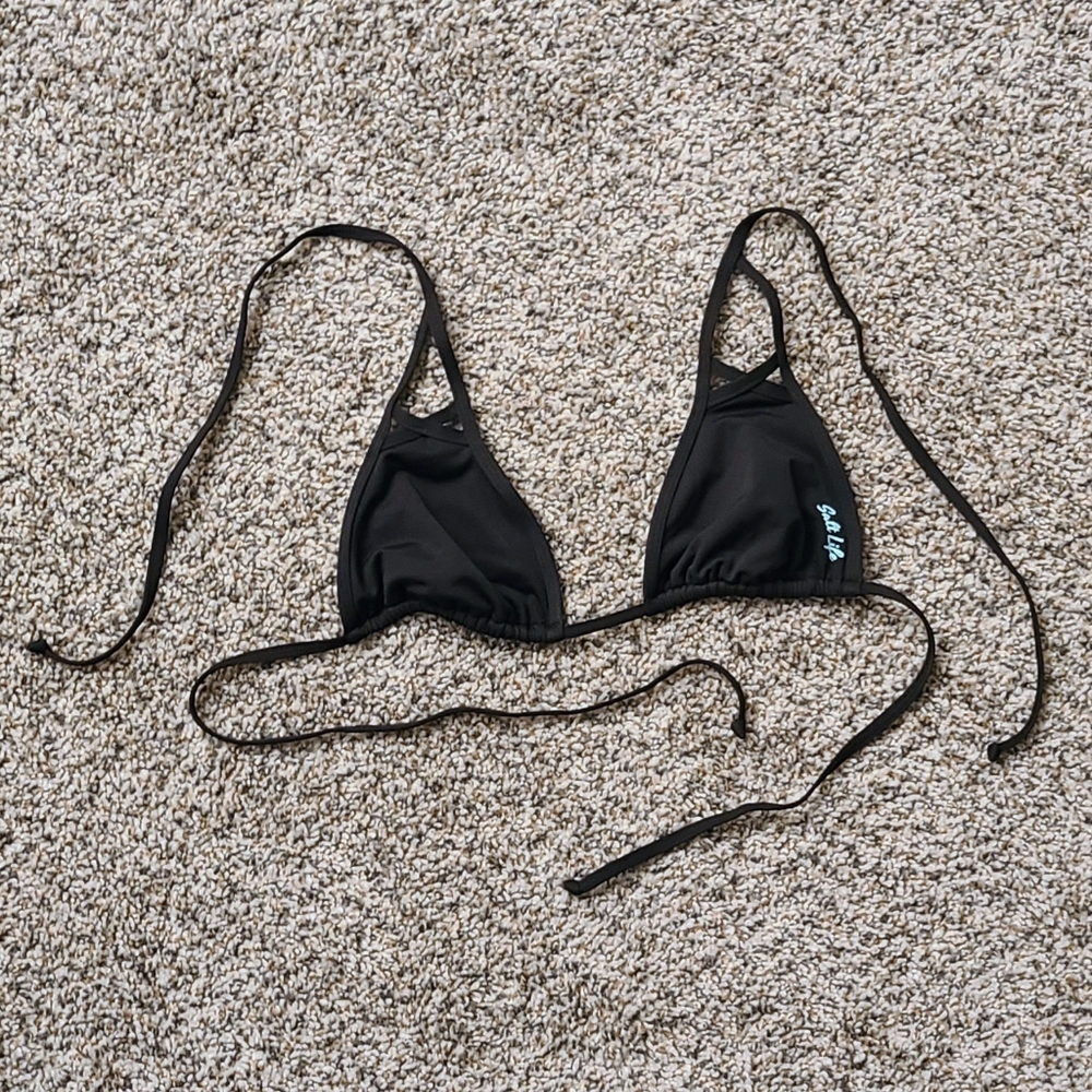 Salt Life Adjustable Black Bikini, Triangle Design